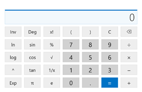 Screenshot of the Calculator answer