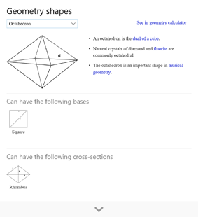 Screenshot of a Geometry shapes answer