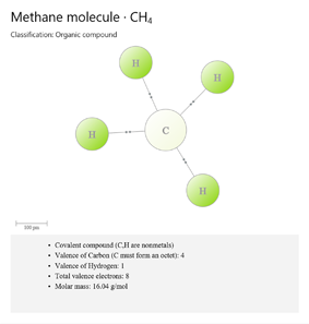 Screenshot of a Molecular structure answer